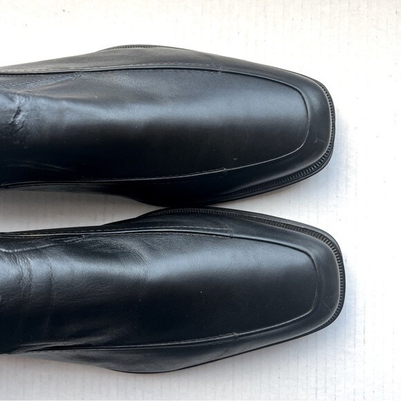 Johnston & Murphy Black Leather Square Toe Slip On Loafer Shoes Men\'s Size‎ 12 main image 9